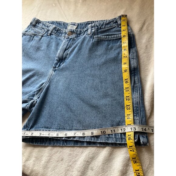Vintage Essentials Style Womens Sz 16 Denim Jean Shorts Relaxed Fit Cotton - Picture 5 of 8